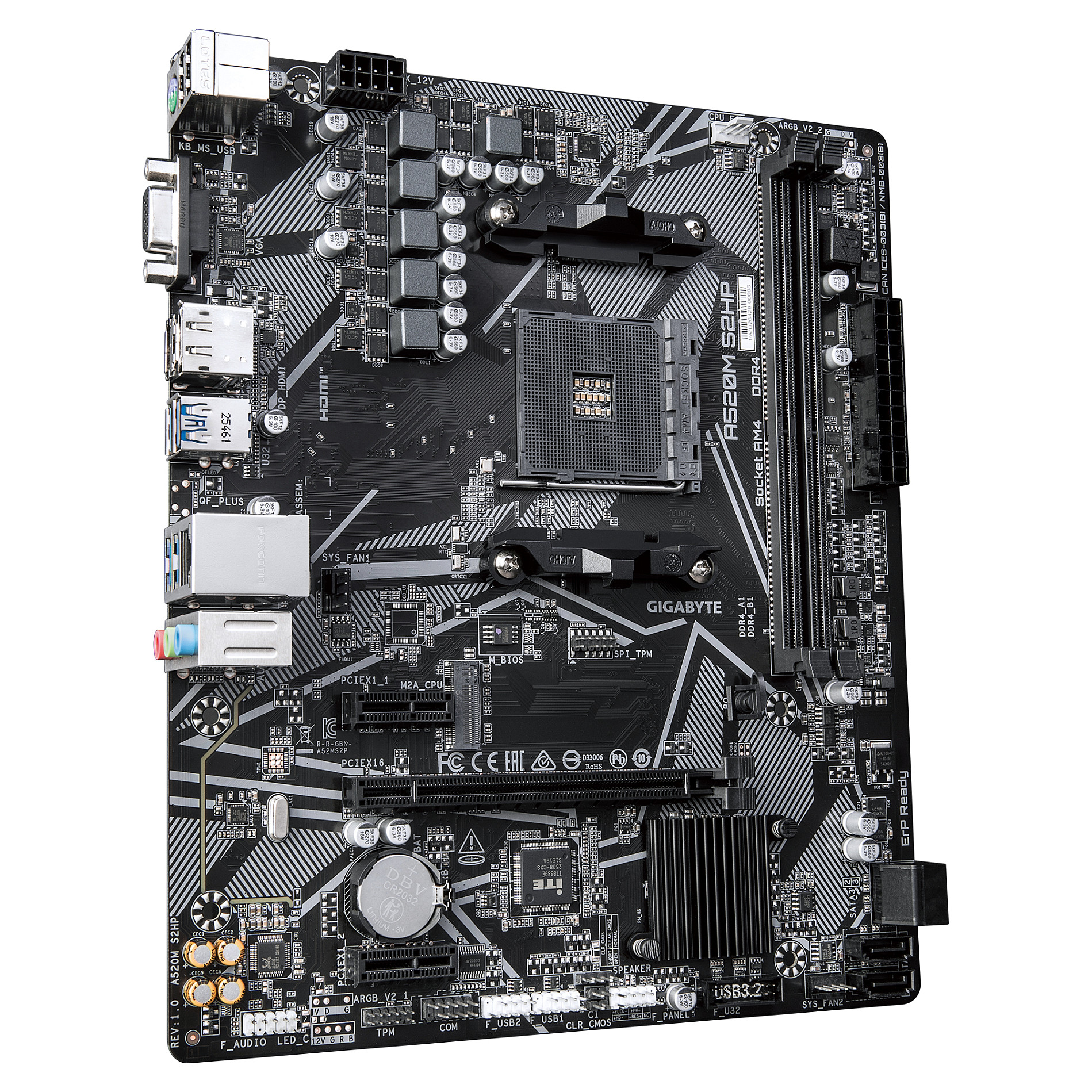 GIGABYTE A520M S2HP AM4 2xDDR4 D-sub HDMI DP M.2