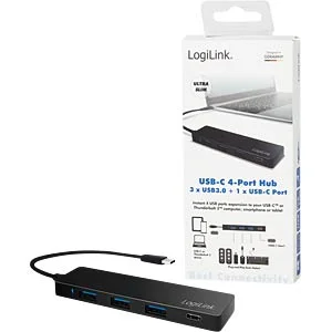 LOGILINK ULTRA-SLIM USB-C 3.1 HUB 4-PORTS UA0311