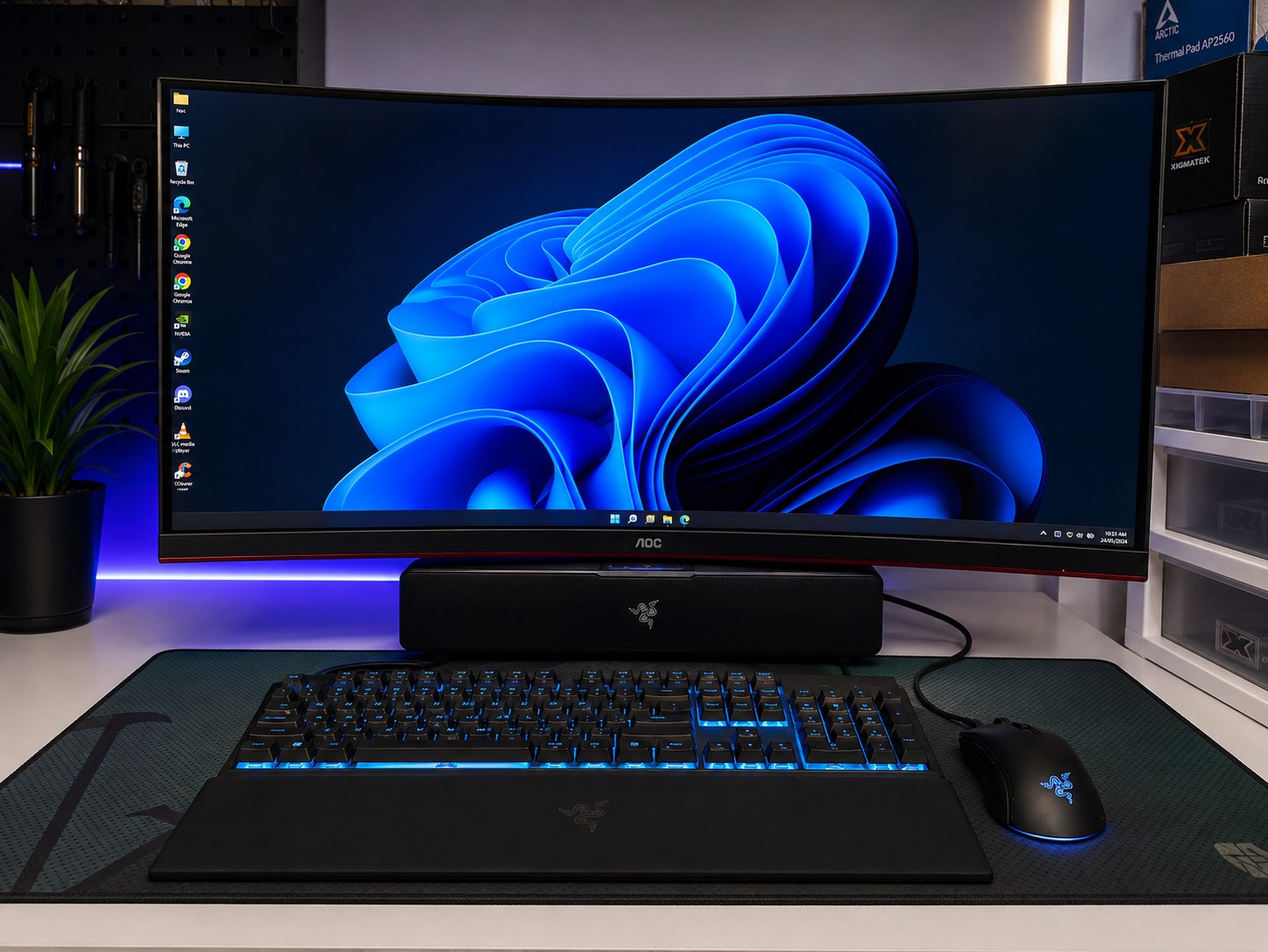 GAMING PC BUNDLE, RYZEN 7 9800X3D / RTX 5080 16GB + AOC 34" MONITOR