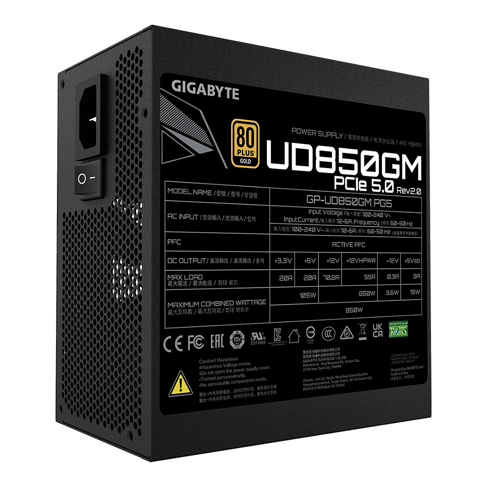 Gigabyte Power Supply UD850GM PG5 V2 850Watt