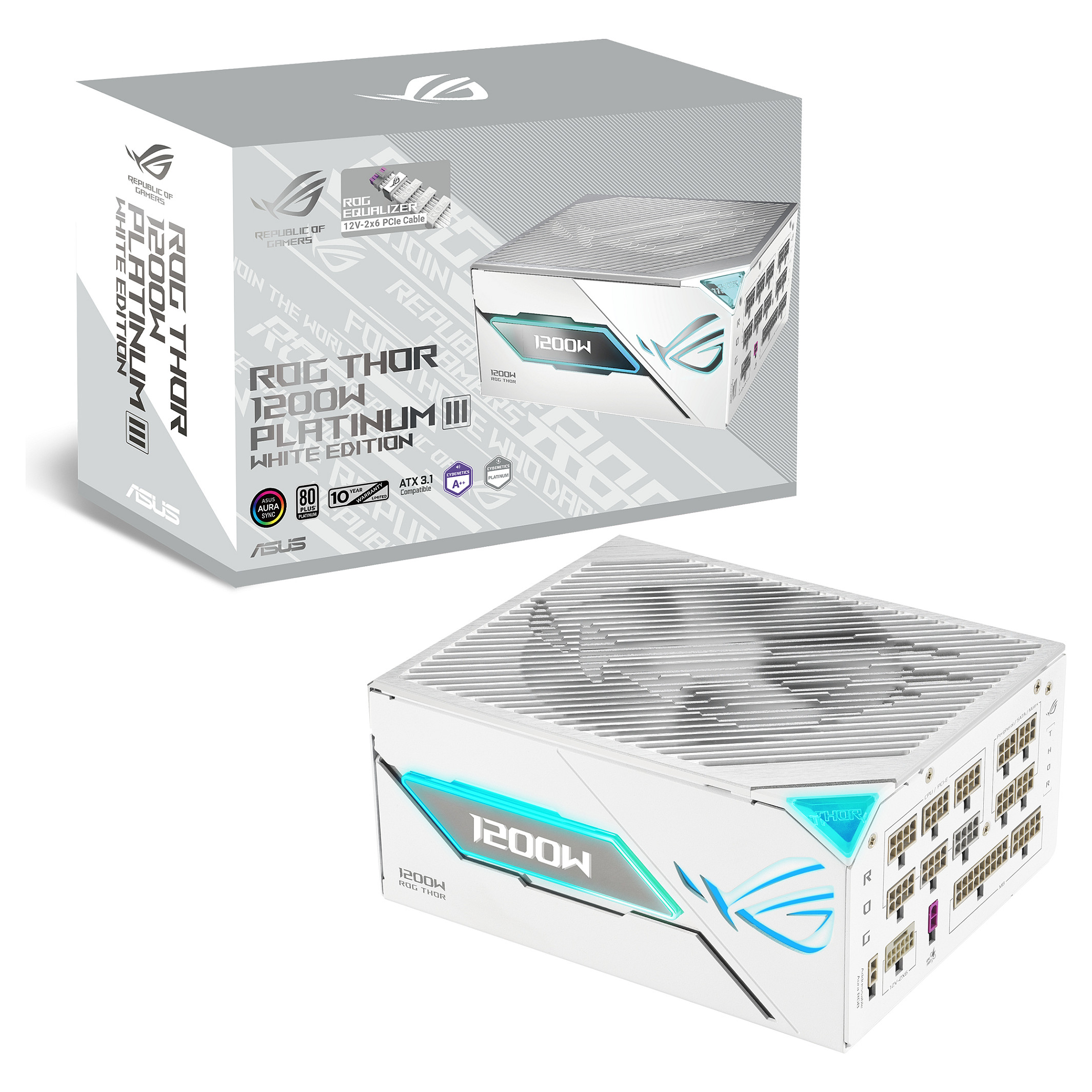 ASUS Power Supply ROG-THOR-1200P3-WHT-GAMING-E 1200W 80+ Platin