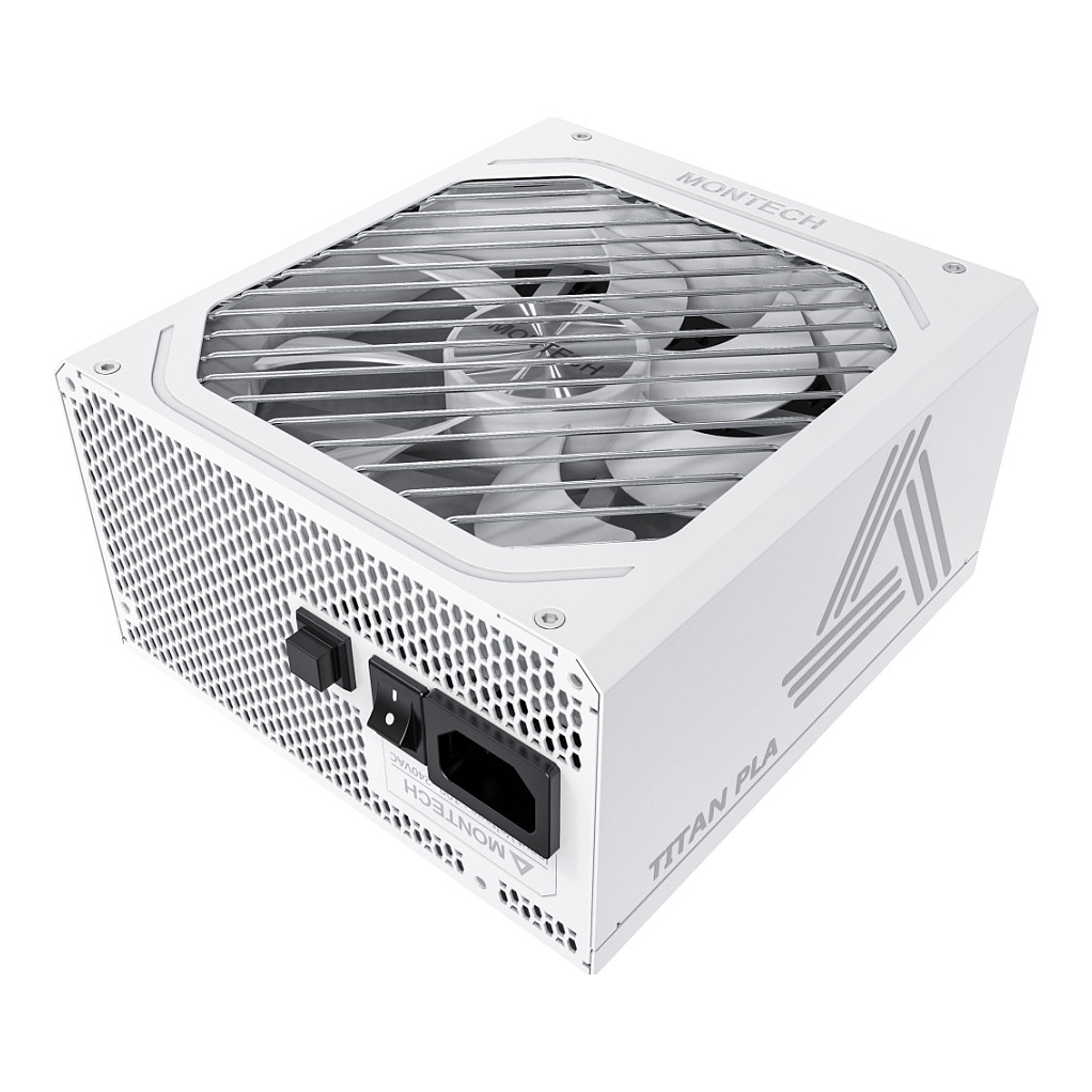 Montech Titan PLA 1200W - 80 PLUS & Cybenetics Platinum Power Supply, modular, PCIe 5.1 - 1200 Watt, white