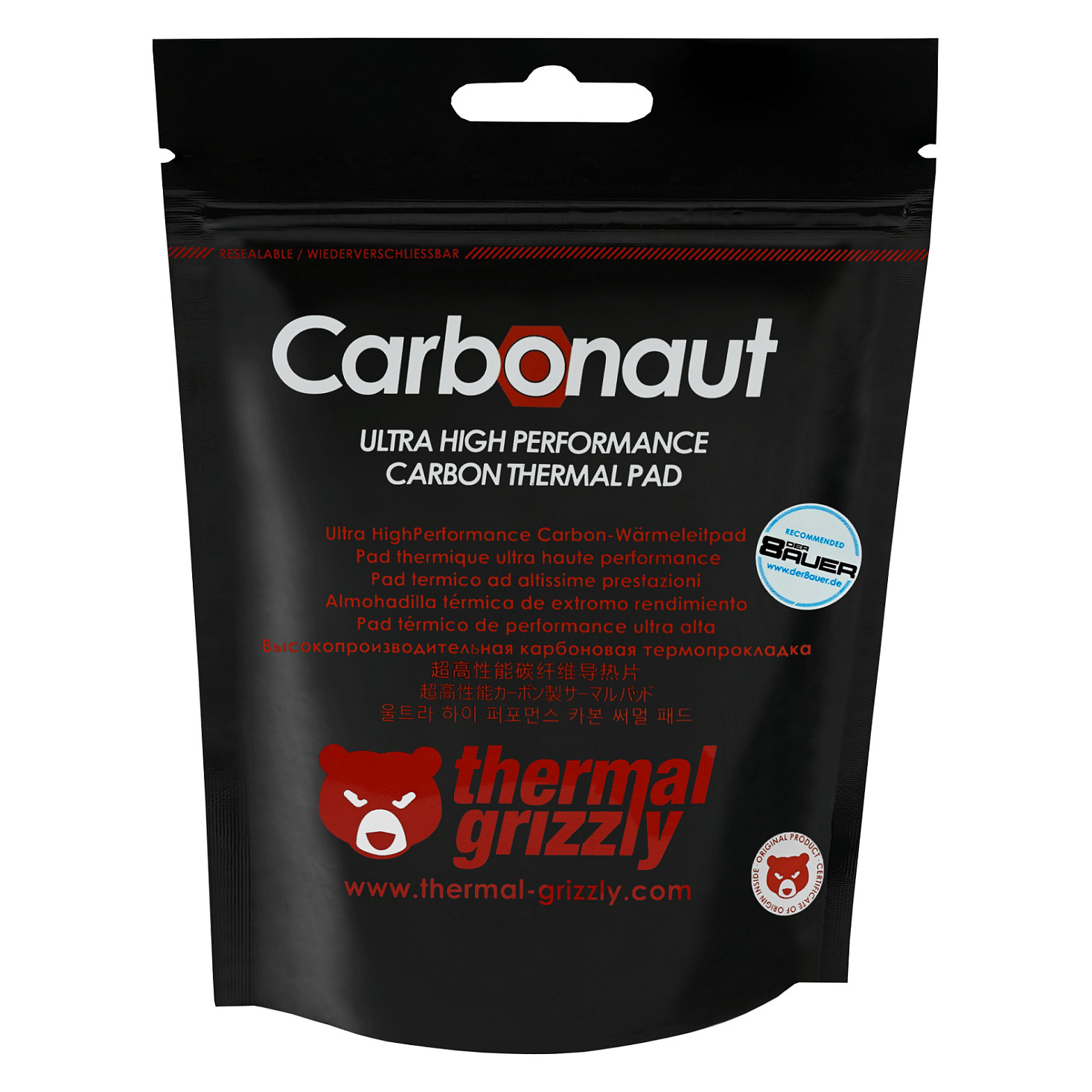 K Thermal Grizzly Carbonaut 51x68x0,2 mm (black)