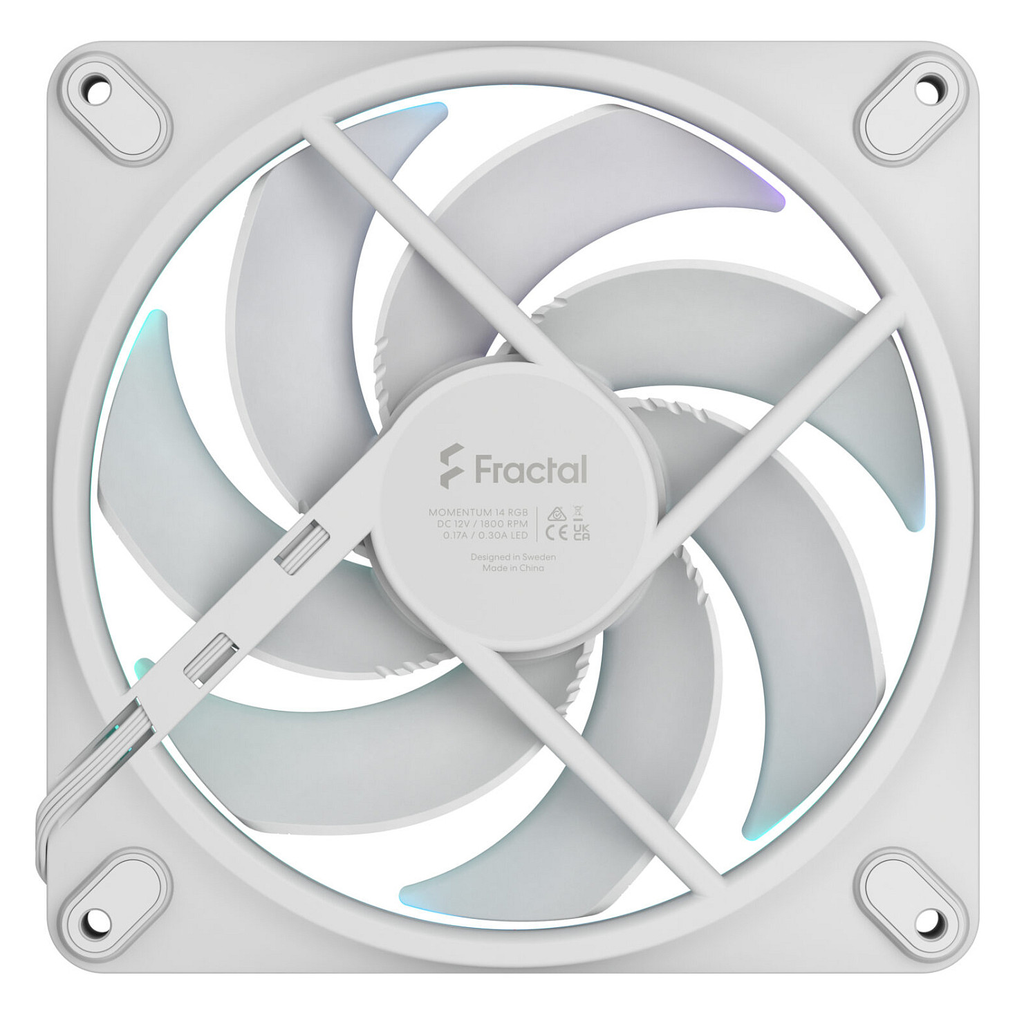 K FRACTAL DESIGN Momentum 14 RGB White