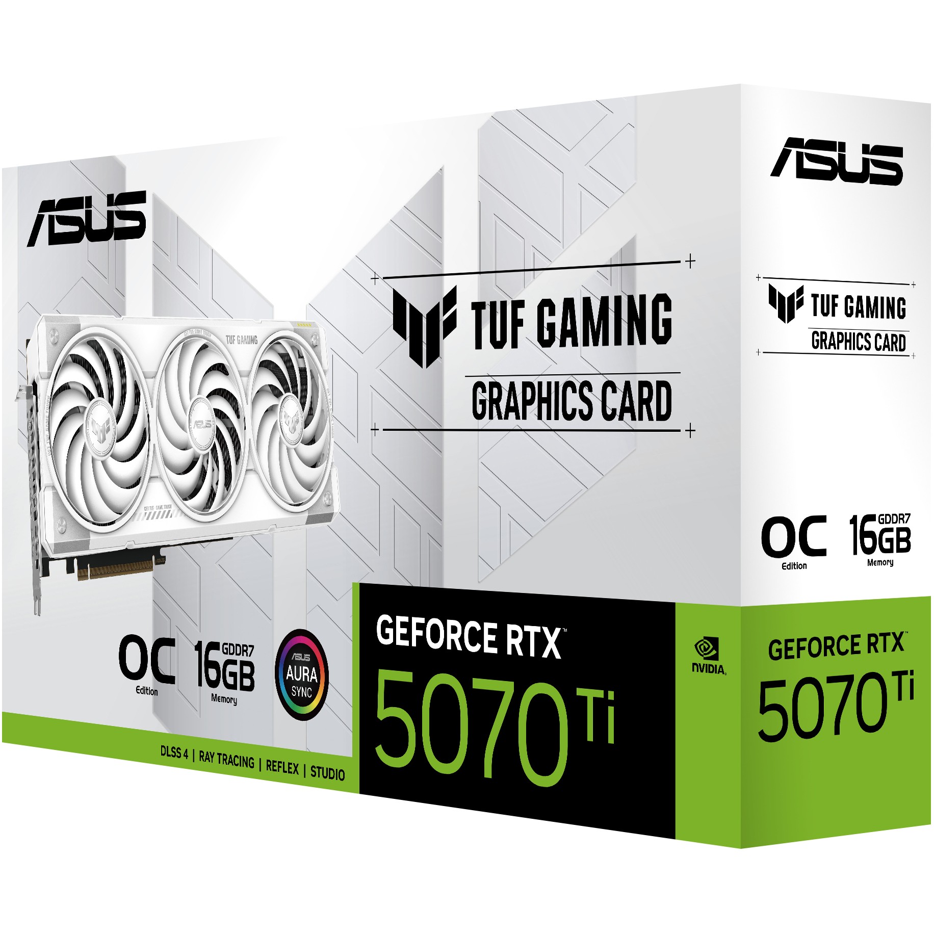 RTX 5070 TI 16GB ASUS TUF Gaming OC GDDR7 3 Fan white
