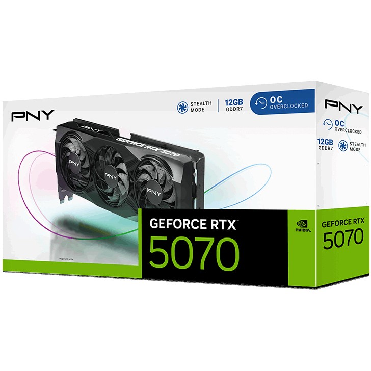 RTX 5070 12GB PNY VERTO OC Triple Fan GDDR7 3 Fan