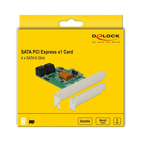 DeLOCK Speicher-Controller SATA 6Gb/s PCIe 2.0 4 Kanal