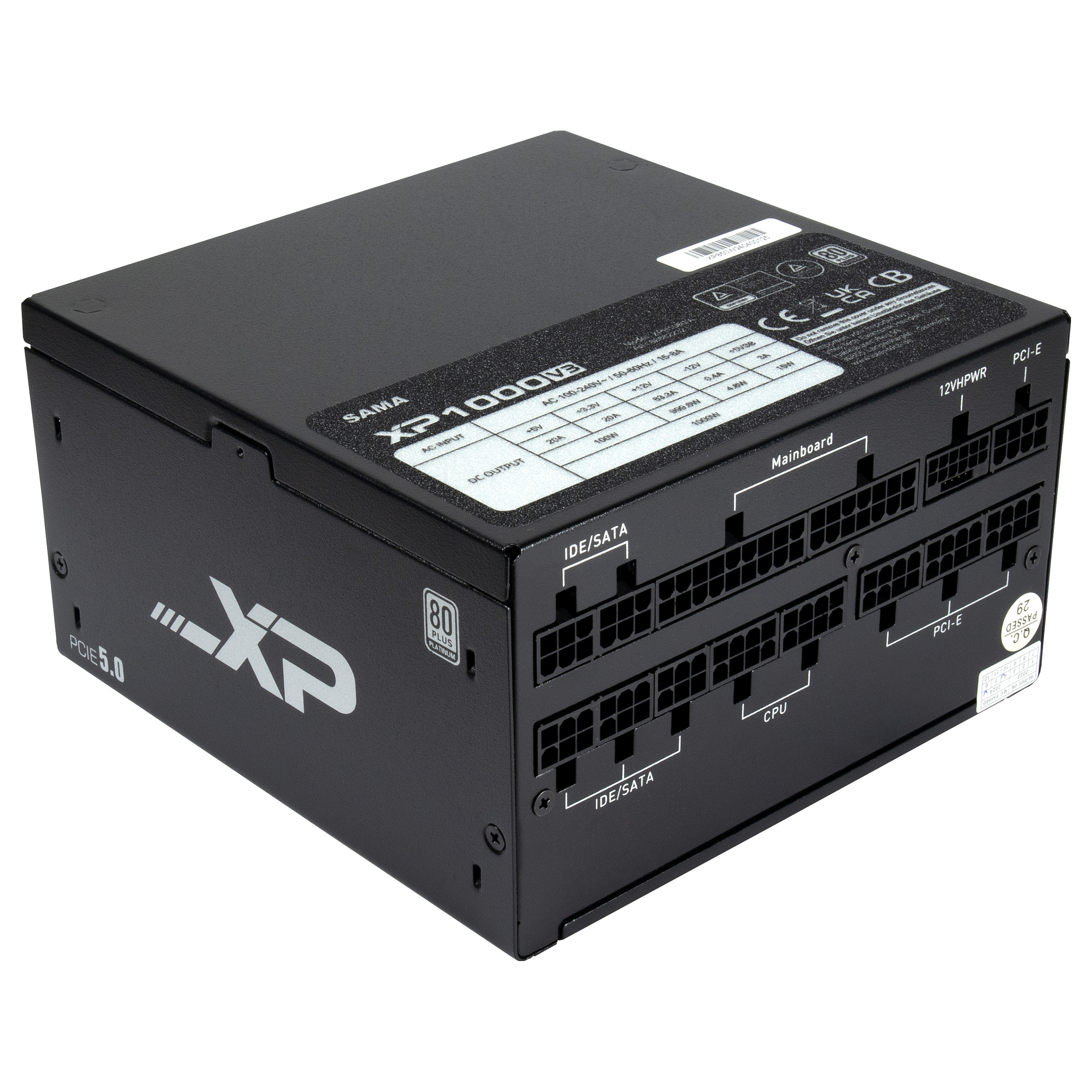 1000W Inter-Tech SAMA XPH-1000A (1x 12 Pin High Power GPU, 3x PCIe, Cable Management, 1000 Watt)