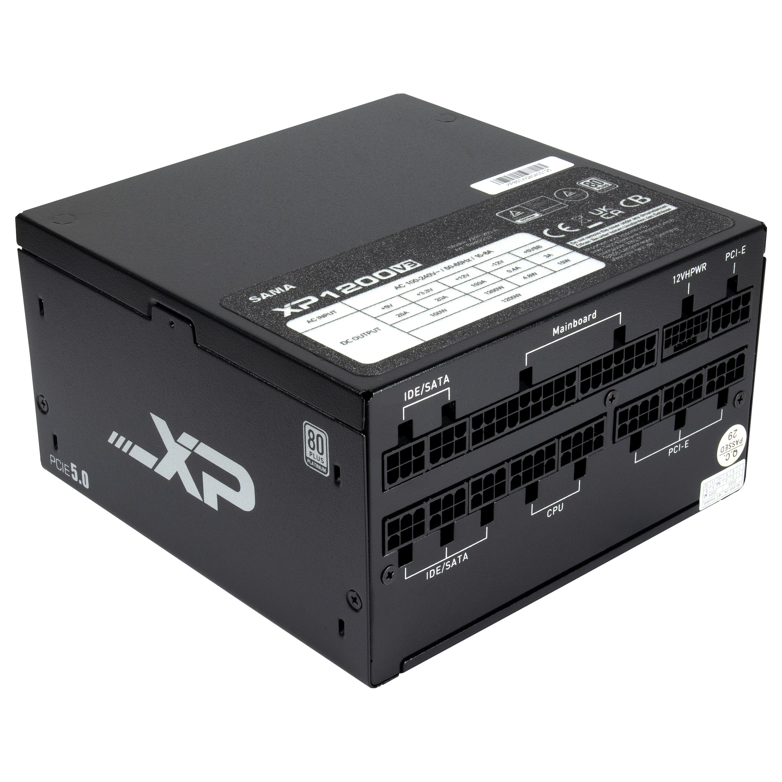 1200W Inter-Tech SAMA XPH-1200A (1x 12 Pin High Power GPU, 3x PCIe, Cable Management, 1200 Watt)