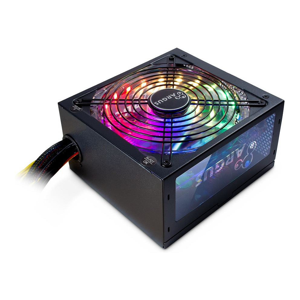 Inter-Tech Power Supply 500W Argus RGB-500W II 140mm Fan retail