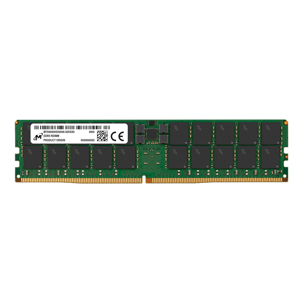 64GB Micron RDIMM 64GB 2Rx4 6400 CL52 (16Gbit) Single Pack