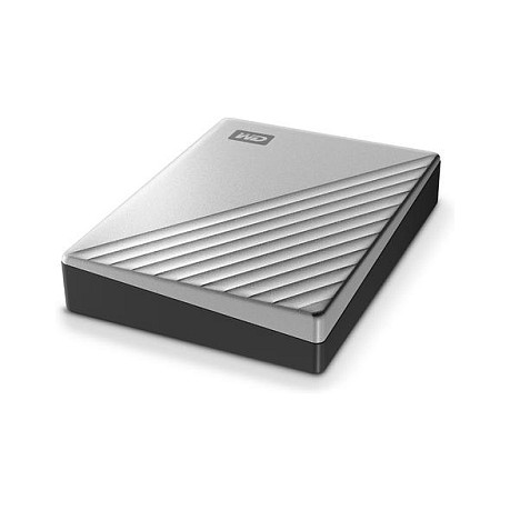 2,5" WD My Passport Ultra 4TB Silver USB-C/USB3.0 HDD 6,4cm 2,5Zoll Metal finish RTL portable external