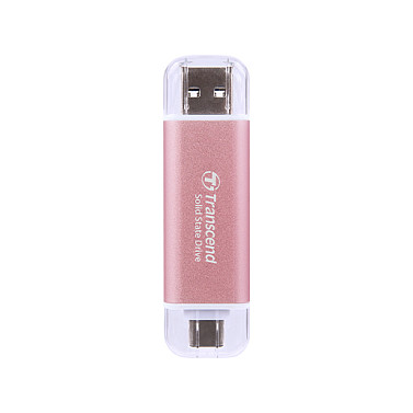 TRANSCEND ESD310P 512GB External SSD USB 10Gbps Type C/A Pink