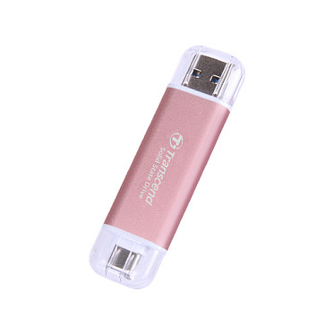 TRANSCEND ESD310P 512GB External SSD USB 10Gbps Type C/A Pink