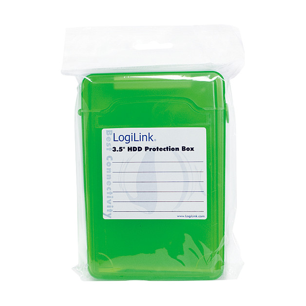 3,5" HDD protection box for 1 HDD, green