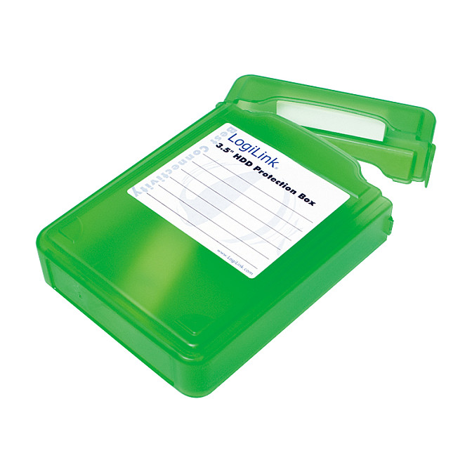 3,5" HDD protection box for 1 HDD, green