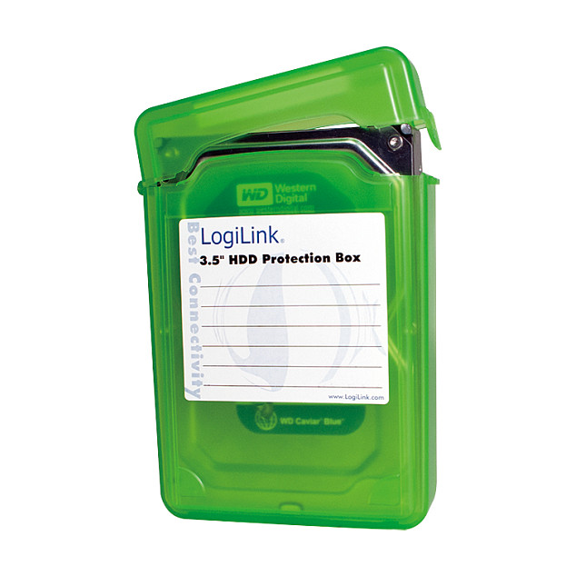 3,5" HDD protection box for 1 HDD, green