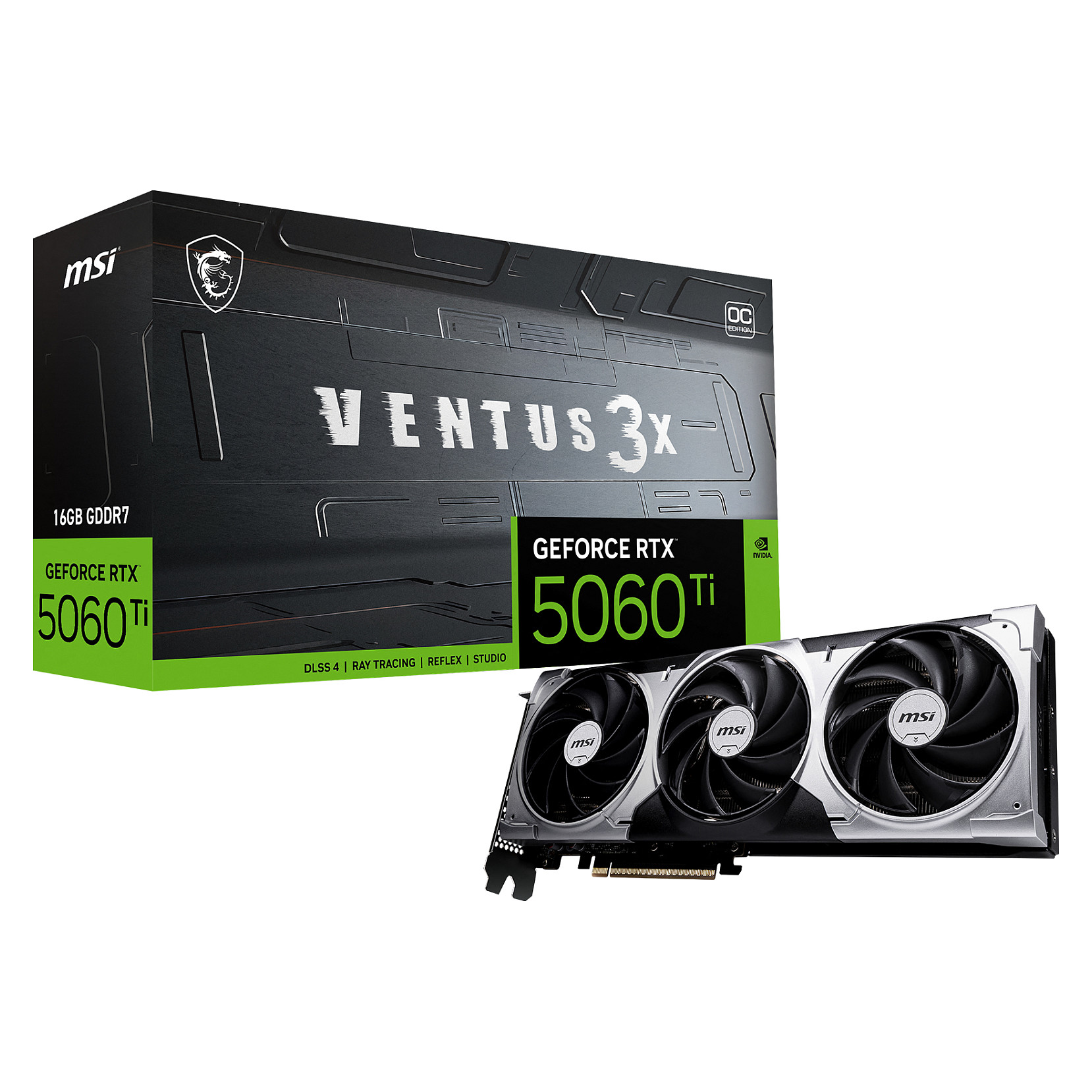 RTX 5060 Ti 16GB MSI Ventus 3X OC GDDR7 3 Fan