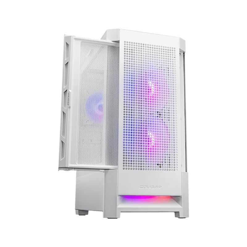 Cougar case Duoface RGB white (W/ Fans)