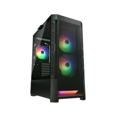 COUGAR Airface RGB CGR-5ZD1B-AIR-RGB Midi Tower Black (W/O Fans)
