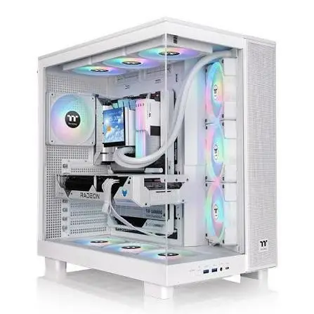 View 380 XL TG ARGB Snow/White/Win/SPCC/Tempered Glass*2/120mm ARGB Lite White Fan*1+120mm ARGB Lite White Reverse Fan*3/Brown B