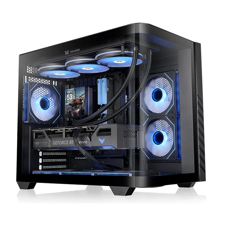 Vision 330 CR ARGB/Black/Win/SPCC/Curved TG Side Panel*1/120mm Infinity ARGB Fan*1+120mm Infinity ARGB Reverse Fan*5/Brown Box