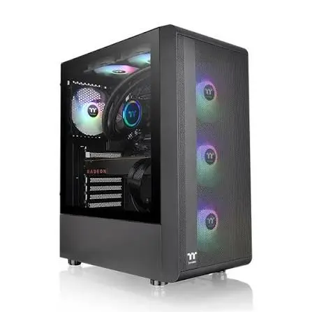 S200 TG ARGB/Black/Win/SPCC/Tempered Glass*1/120mm ARGB Lite Fan*3/Brown Box