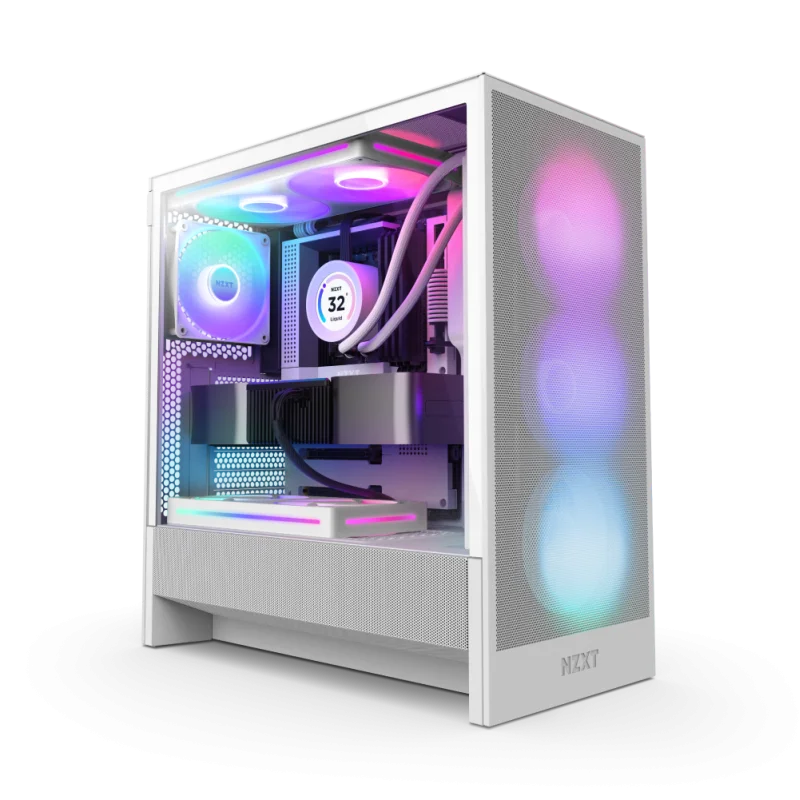 NZXT H Series H5 (2024) Flow RGB Edition ATX Mid Tower White