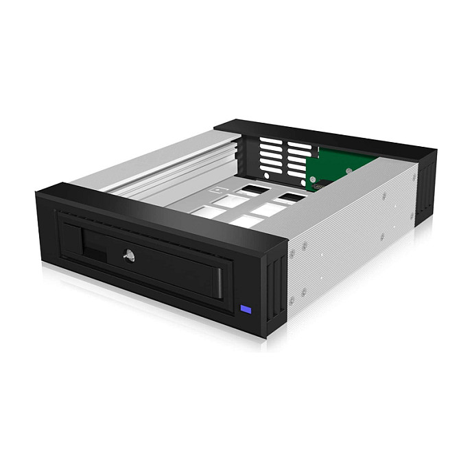 Wechselrahmen, 1x 3,5"/2,5" SATA/SAS HDD zu 1x SATA Host in 5,25" Einbauschacht, unterstützt SATA III 6 Gbit/s ICY BOX
