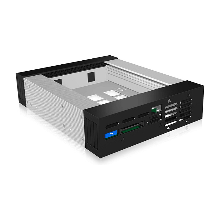 Wechselrahmen, 1x 3,5"/2,5" SATA/SAS HDD zu 1x SATA Host in 5,25" Einbauschacht, unterstützt SATA III 6 Gbit/s ICY BOX