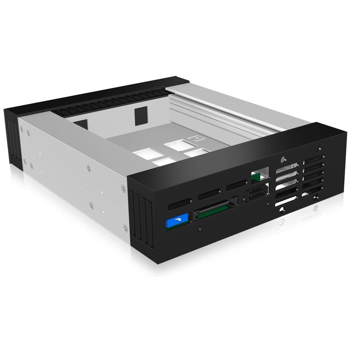 Wechselrahmen, 1x 3,5"/2,5" SATA/SAS HDD zu 1x SATA Host in 5,25" Einbauschacht, unterstützt SATA III 6 Gbit/s ICY BOX