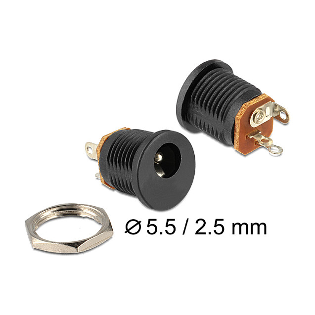 Netzanschluss - Gleichstromstecker 5,5 x 2,5 mm (W)