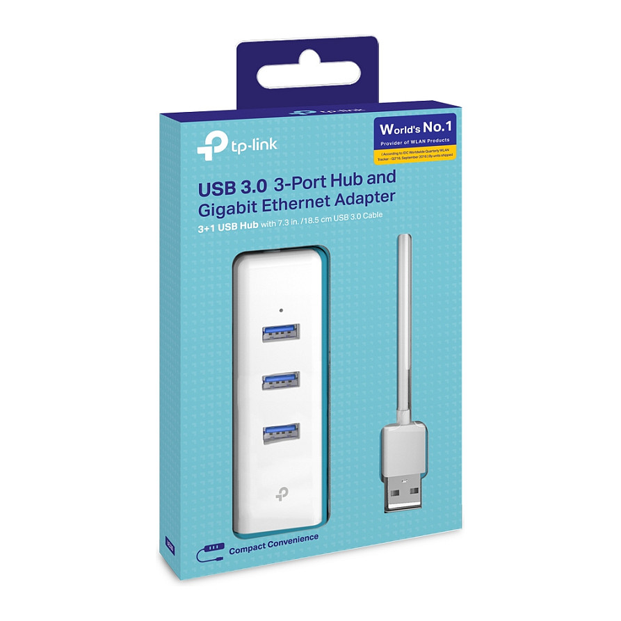 USB TP-LINK UE330 - USB 3.0 to Gigabit Ethernet Network Adapter with 3-Port USB 3.0 Hub
