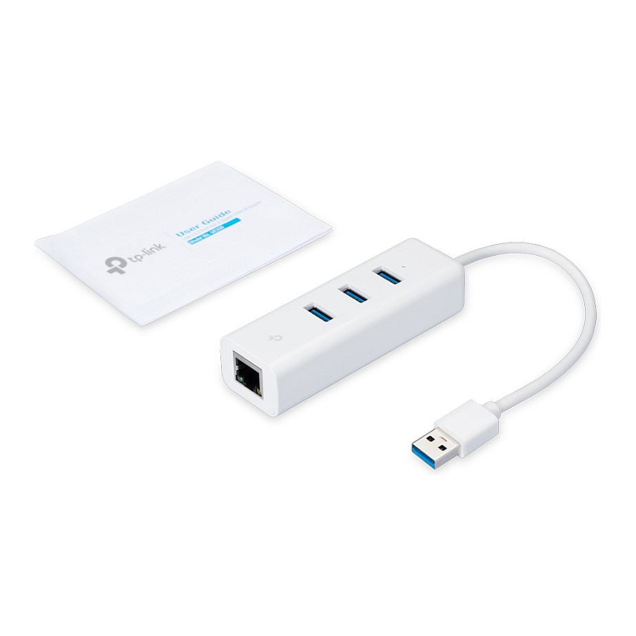 USB TP-LINK UE330 - USB 3.0 to Gigabit Ethernet Network Adapter with 3-Port USB 3.0 Hub