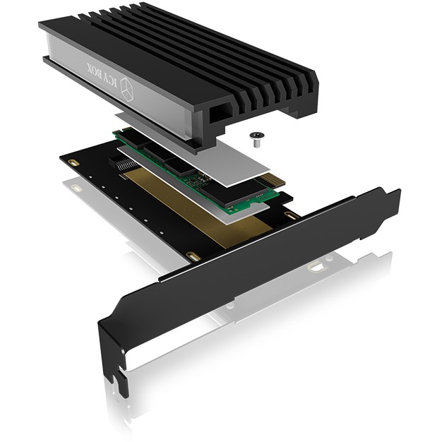 PCI Express Card (x4) > 1x M.2 NVME 2280/2260/2242 mit Kühlkörper RaidSonic