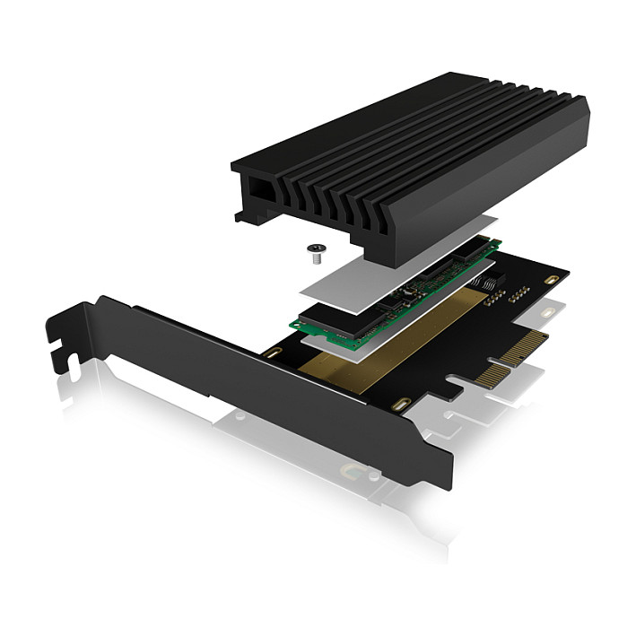 PCI Express Card (x4) > 1x M.2 NVME 2280/2260/2242 mit Kühlkörper RaidSonic