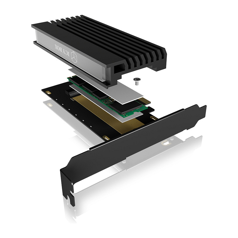 PCI Express Card (x4) > 1x M.2 NVME 2280/2260/2242 mit Kühlkörper RaidSonic