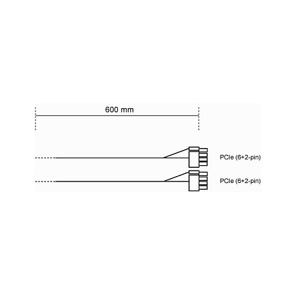 be quiet! CP-6620 - Stromkabel - 8-poliger PCIe Power (6+2)