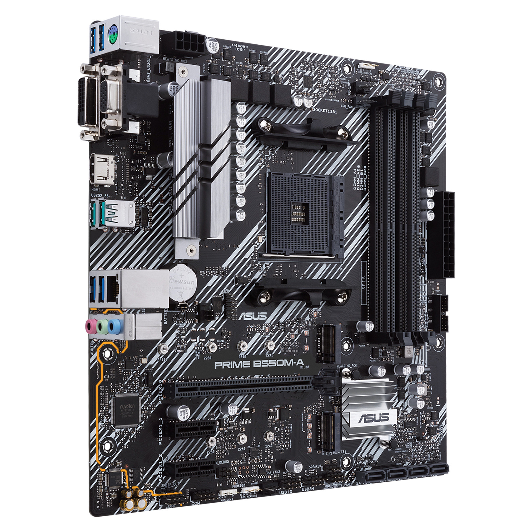 ASUS PRIME B550M-A AM4 B550/HDMI-DVI-VGA/M.2/µATX