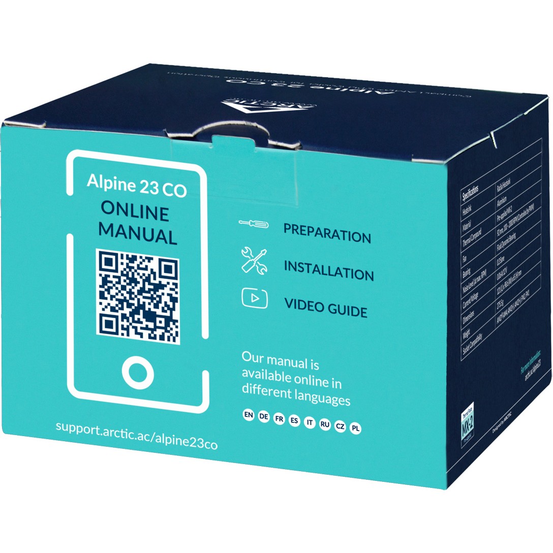 K Cooler AMD Arctic Alpine 23 CO 24/7 |AM4, AM5