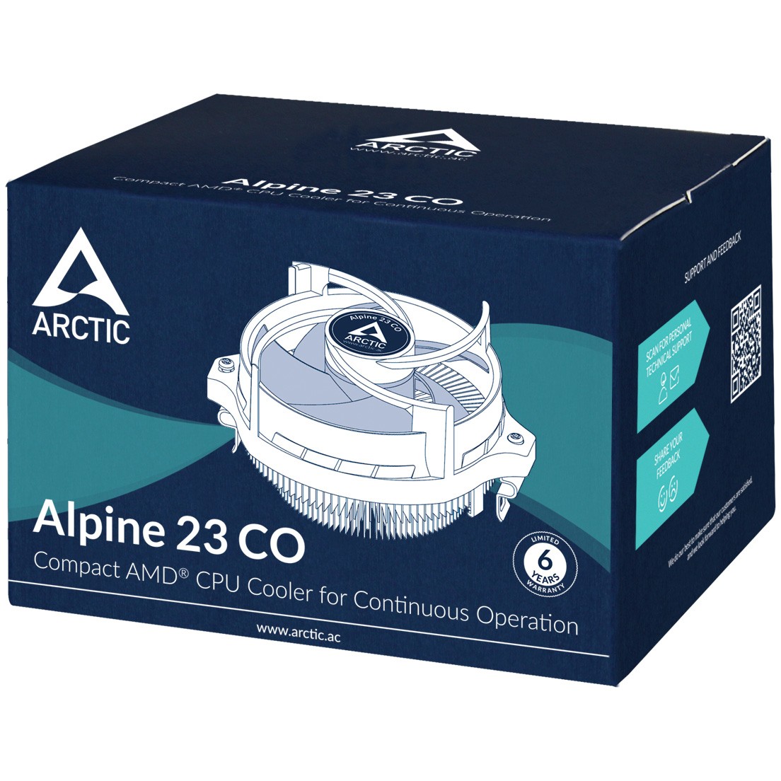 K Cooler AMD Arctic Alpine 23 CO 24/7 |AM4, AM5