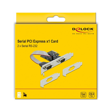 2x seriell DeLock PCI Express Adapter