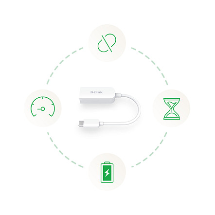 USB D-Link DUB-E250 USB-C / Thunderbolt 3 2.5GBase-T x 1