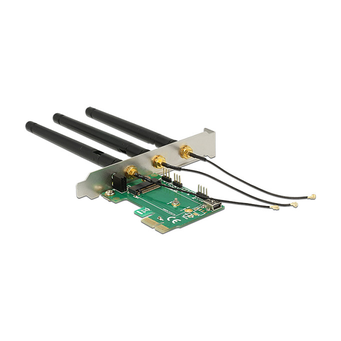 PCI Express Card > 1 x internal M.2 Key A Slot with 3 external Antennas