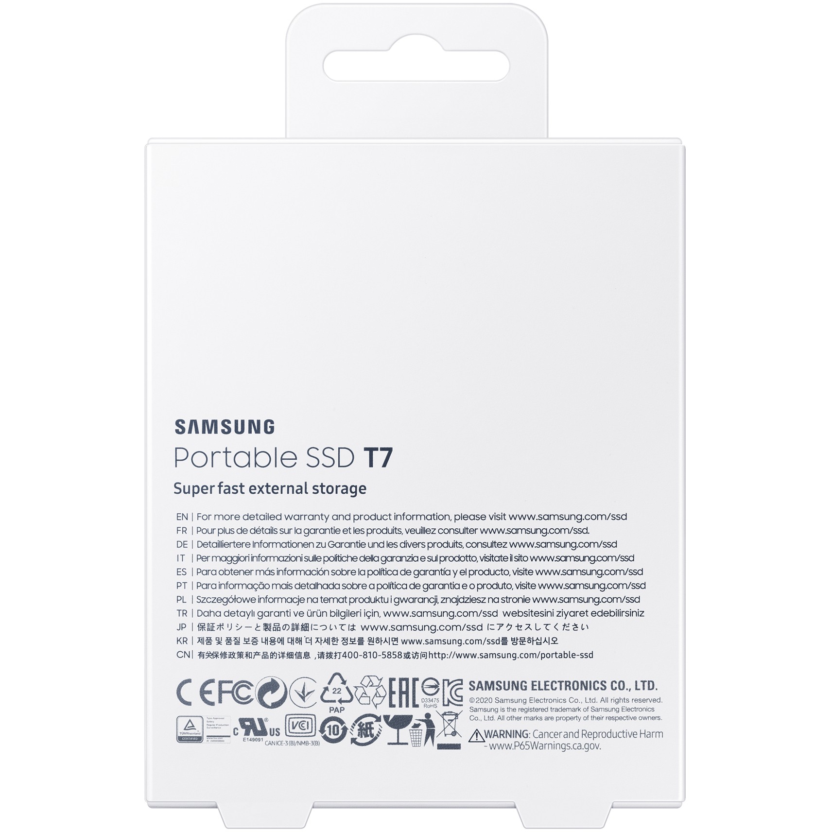 2TB Samsung Portable T7 USB 3.2 Gen2 Titan Gray retail