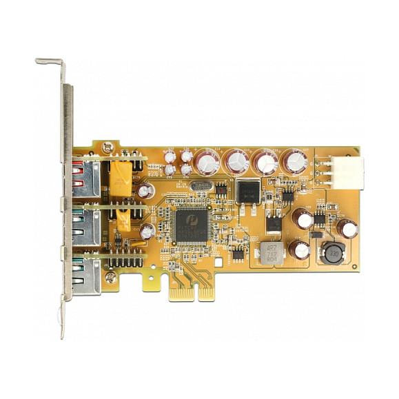 Delock - USB-Adapter - PCIe 1.1 - PoweredUSB 2.0 (12 V) x 2 + PoweredUSB 2.0 (24 V) x 1