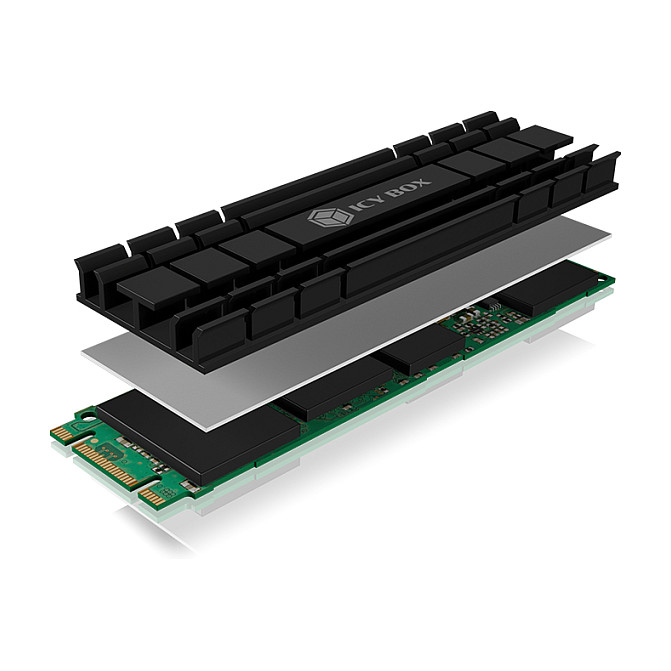 ICY BOX kühlkörper SSD m.2 2280 IB-M2HS-701 black PS5 compatible