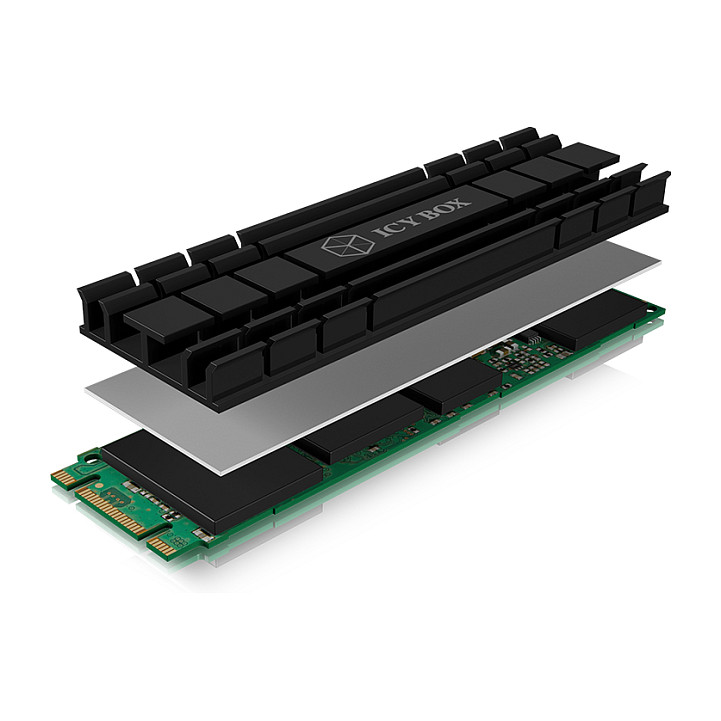 ICY BOX kühlkörper SSD m.2 2280 IB-M2HS-701 black PS5 compatible