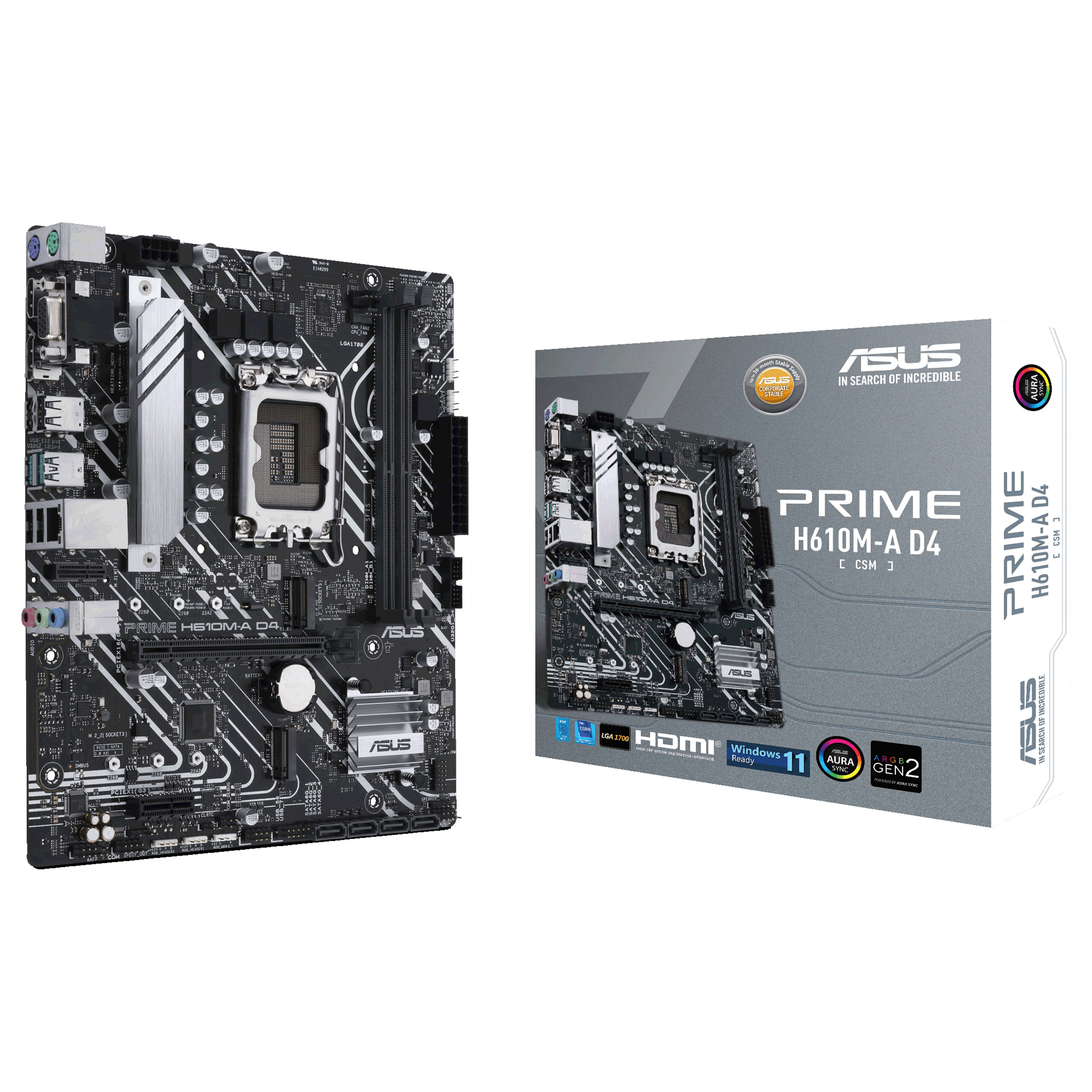 1700 ASUS PRIME H610M-A DDR4 CSM