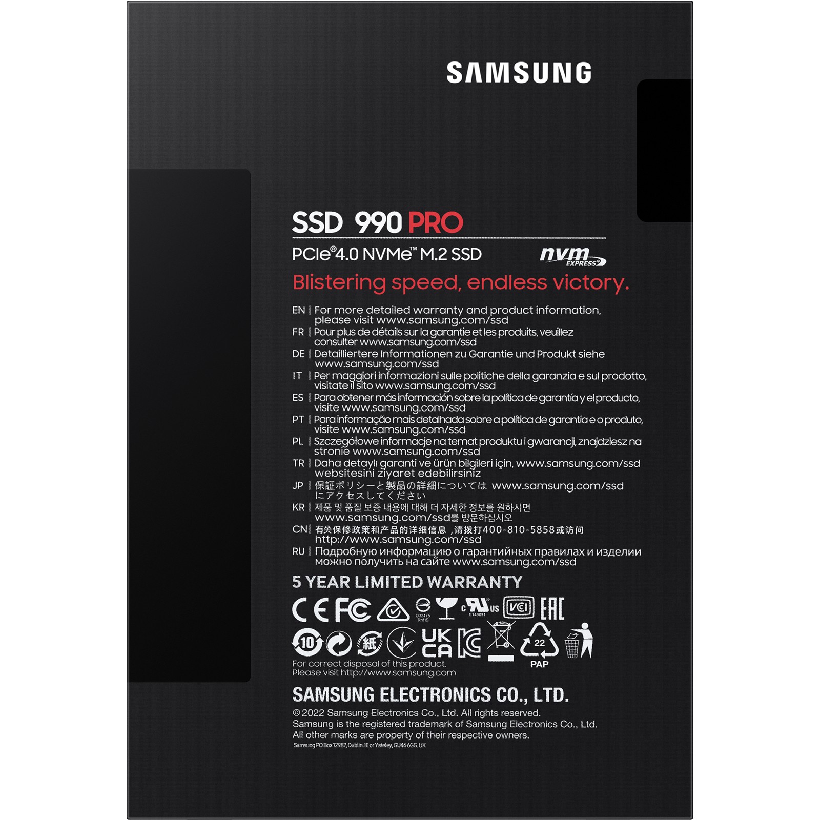 M.2 1TB Samsung 990 PRO NVMe PCIe 4.0 x 4 retail
